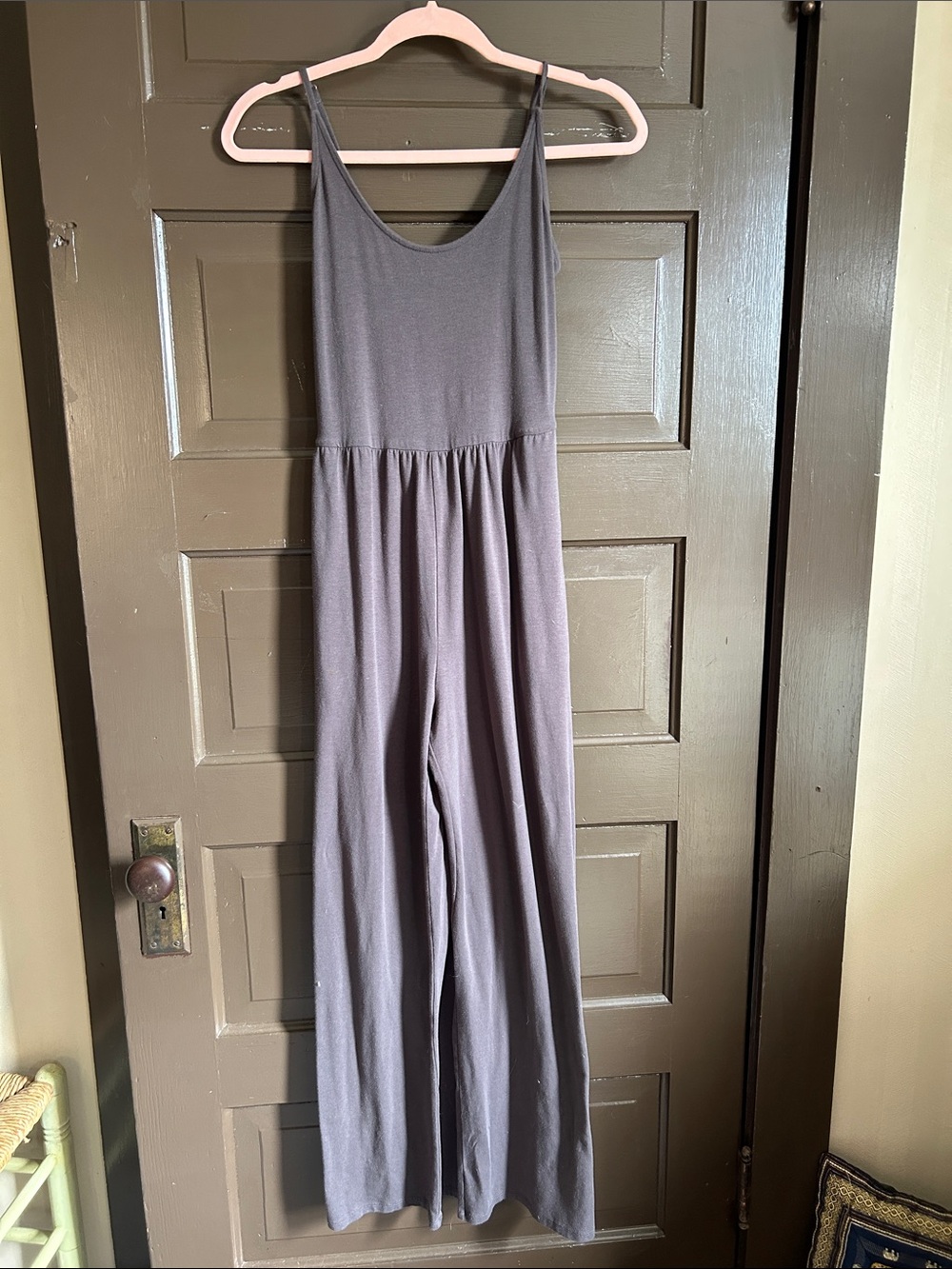 Live to be Spoiled Jumpsuit in gray; small